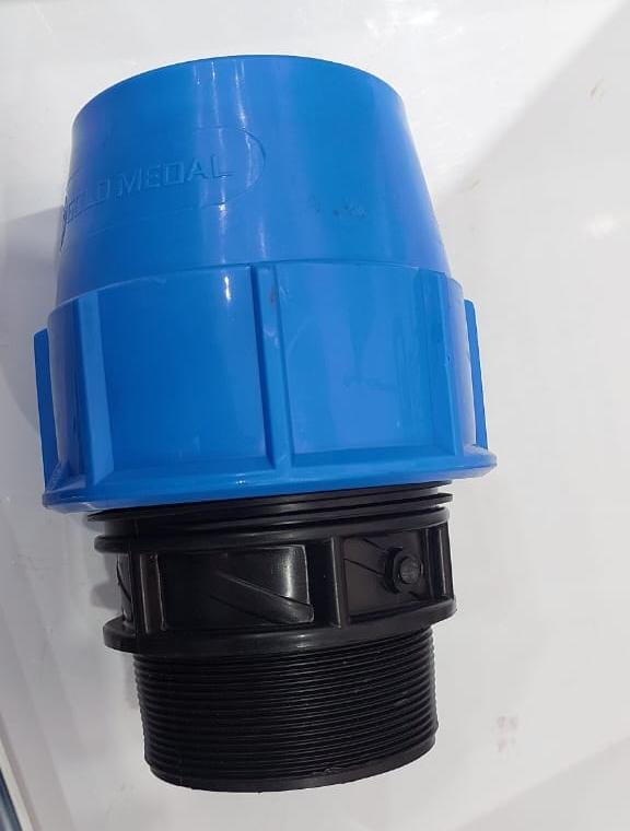 63mm x 40mm Compressed Male Adaptor (1.1/2 duim)