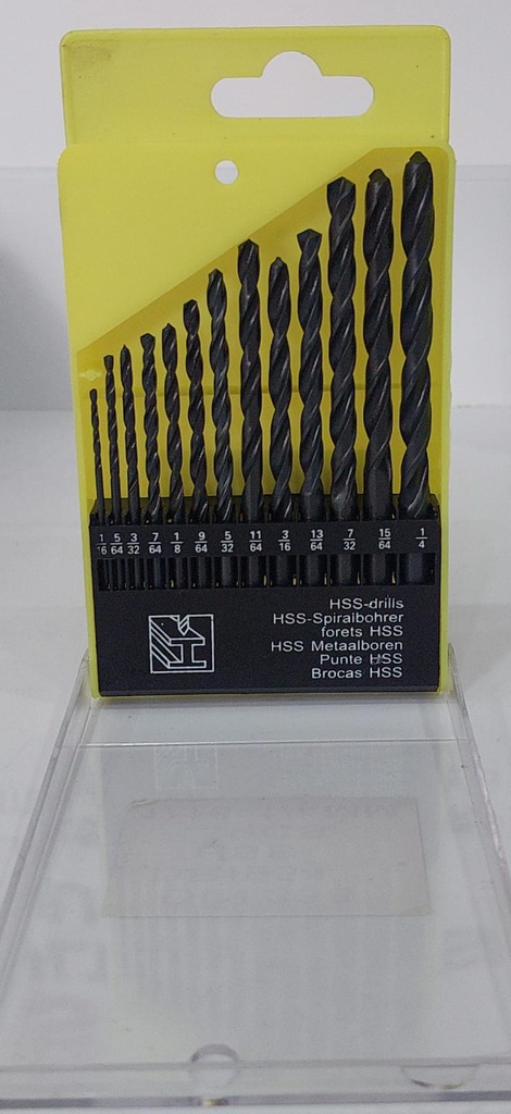 Drill Bit Set Imperial 1.16-1.4mm - 13 Piece