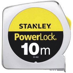 [Tape-10X25-Stanley] Measuring Stanley Powerlock Steel Tape 10 meter x 25mm