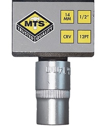 [SOC-BI-HEX-14-1/2] 14mm 1/2 Loose Socket Drive MTS - CRV Steel